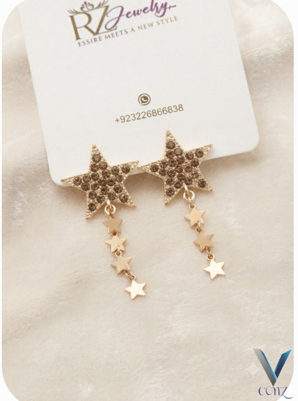 Celestial Star Drop Earrings