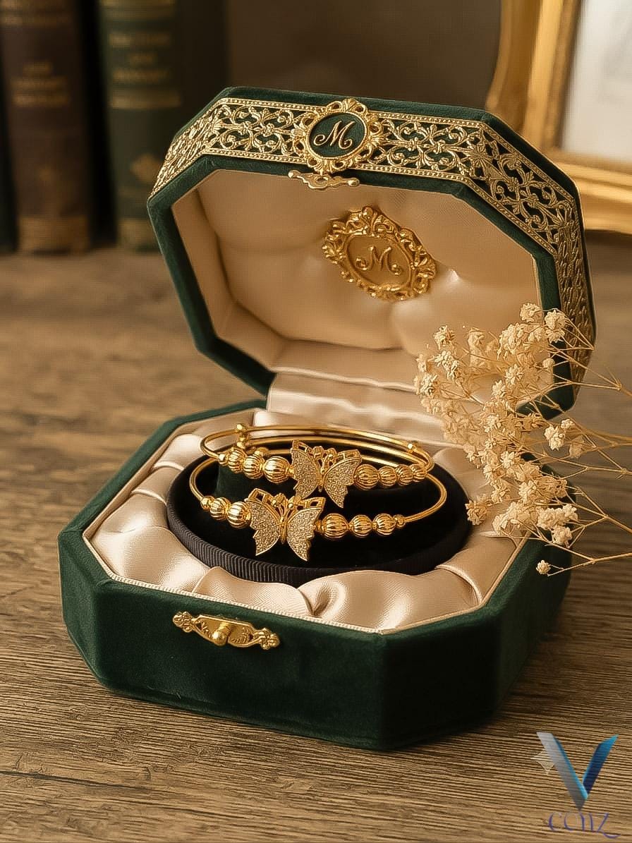 Butterfly Crystal Bangle Set