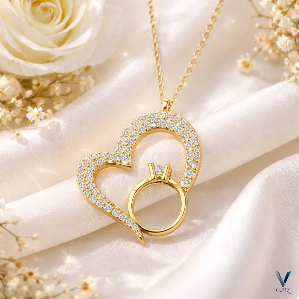 Heart Ring Pendant Necklace