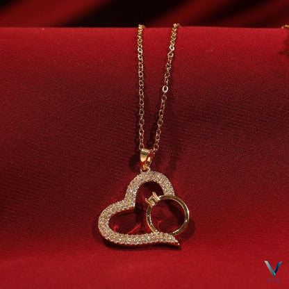 Heart Ring Pendant Necklace